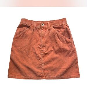 Express Orange A-Line Mini Skirt Casual